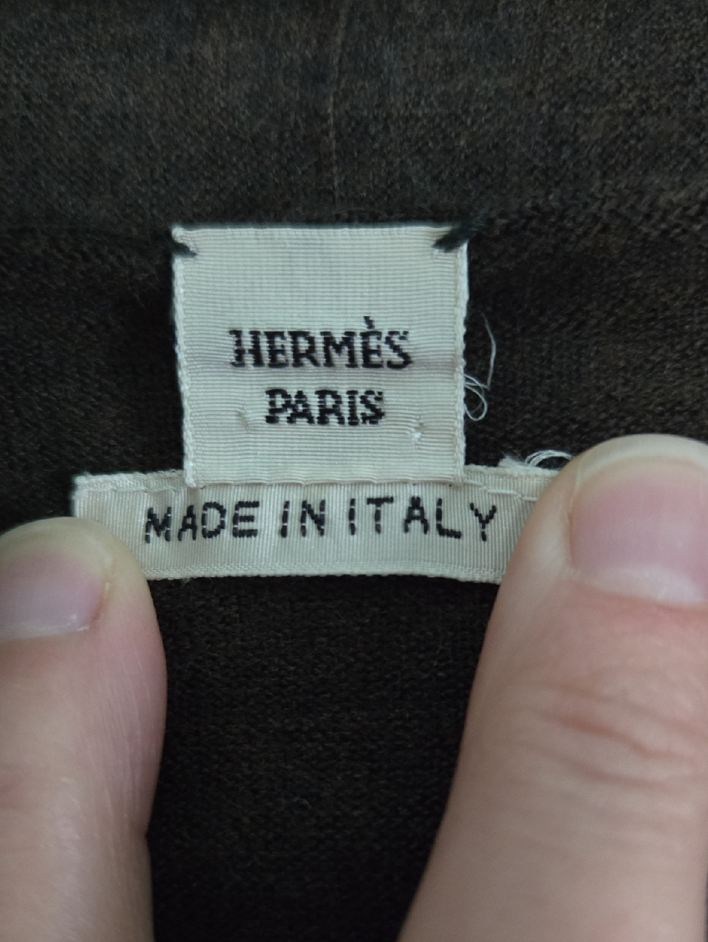 Hermes Paris Dark Chocolate Brown Cozy Wrap Sweater - Picture 2 of 7